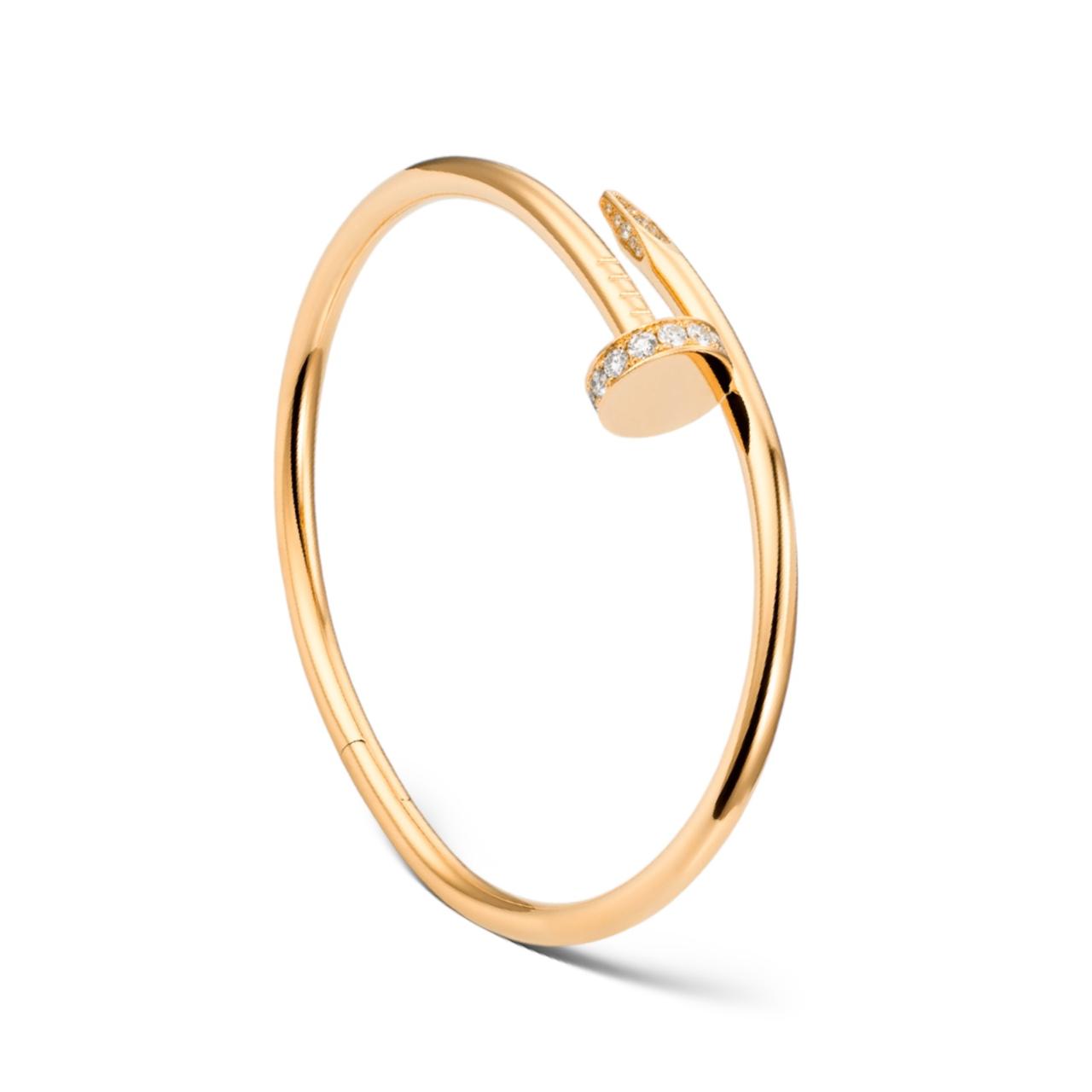 Bracelete Inspiração Cartier Ponta Cravejada